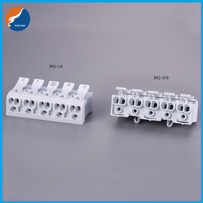 2 3 4 5 Port 450V 24A 0.5-2.5mm2 PA Muhafaza LED Işık İçin Vidasız İtmeli Tel Konnektör