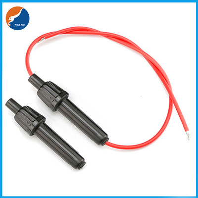 Renkler Siyah Kablo Boyutları 16AWG 6x30mm Elektrik Derecesi 10A Sıralı Sigorta Tutucular